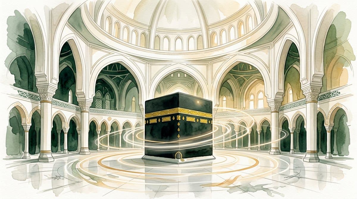 الطواف حول الكعبة: دليلك الكامل للشروط والخطوات والأدعية